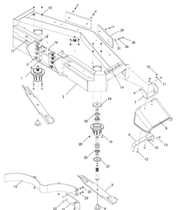 Lower Deck 2 Diagram and Parts List for WH5217 (966947003)(2008-10) Husqvarna Lawn Mower