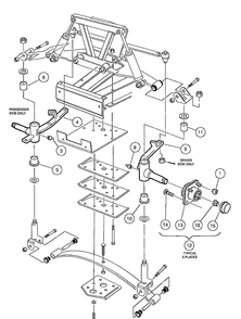 Front Suspension - Front Hub Assembly - Later Style Diagram and Parts List for HUV4210GXP 2005-06 Husqvarna Lawn Tractor