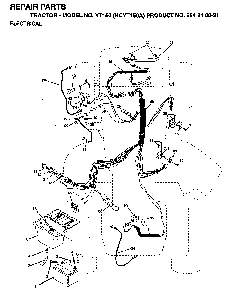 Electrical Diagram and Parts List for YT150 (HCYT150A, 954840021)(1996-01) Husqvarna Lawn Tractor