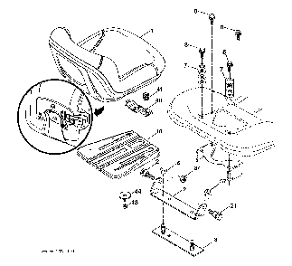 Seat Diagram and Parts List for GTH260TWIN (96041004503)(2010-01) Husqvarna Lawn Tractor