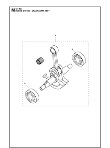 Crankshaft Diagram and Parts List for 131R (967843102)(2020-10) Husqvarna Edger