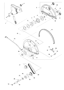 Blade Guard Diagram and Parts List for MS360 2015-06 Husqvarna Circular Saw