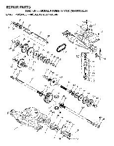 Transmission Diagram and Parts List for YT190 (954001982A)(1995-03) Husqvarna Lawn Tractor