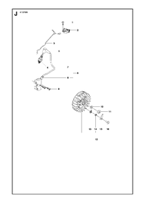 Part Location Diagram of 587248801 Husqvarna Flywheel Assy
