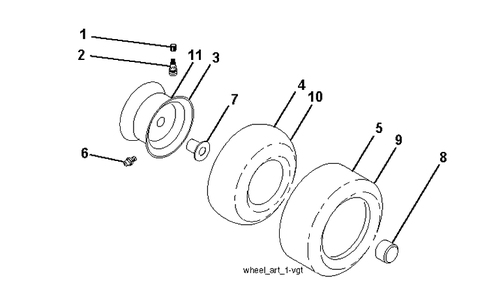 Wheels And Tires Diagram and Parts List for YTH2042TD (96041005403)(2010-03) Husqvarna Lawn Tractor