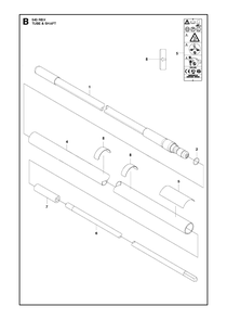 Tube Diagram and Parts List for 543RBX 20130500001 - 20154400000 Husqvarna Brush Cutter