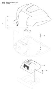 Cover Diagram and Parts List for R175 (965104901)(2008-06) Husqvarna Lawn Tractor