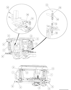 Shock Absorbers-High Capacity Diagram and Parts List for HUV4421GXP 2009 Husqvarna Lawn Tractor
