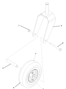 Caster Assembly Diagram and Parts List for CZ3815 (968999245)(2006-08) Husqvarna Lawn Mower