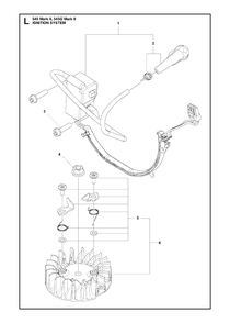 Part Location Diagram of 582777304 Husqvarna IGNITION MODULE, 545