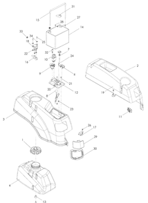 Ignition Diagram and Parts List for LSZ5424 (965880901)(2008-11) Husqvarna Lawn Mower