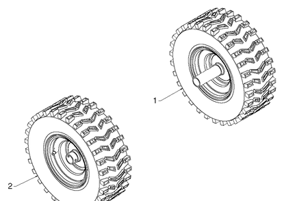 Wheels 1 Diagram and Parts List for 11524E (96193007400)(2011-06) Husqvarna Snow Blower