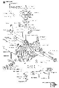 Transmission Diagram and Parts List for RIDERPRO18 (953521901)(2004-01) Husqvarna Lawn Tractor