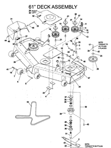 61 Inch/155cm Cutting Deck Diagram and Parts List for IZ5223 (968999526)(2006-08) Husqvarna Lawn Mower