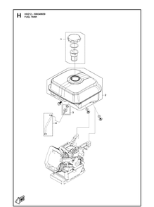 Part Location Diagram of 599348607 Husqvarna Fuel filter assembly