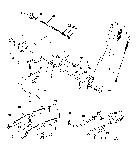 Mower Lift / Deck Lift Diagram and Parts List for CTH150 (TWIN, 96061026100)(2010-01) Husqvarna Lawn Tractor