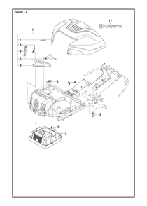 Cover Diagram and Parts List for R316TXAWD2019-2021  Husqvarna Lawn Tractor