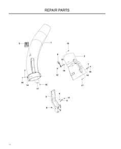 Tube Diagram and Parts List for 966529201 2009-12 Husqvarna Lawn Tractor Accessories