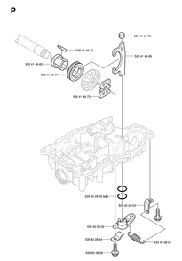 Differential Lock Diagram and Parts List for K66M 2004 Husqvarna Engine