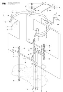 Mower Deck / Cutting Deck 3 Diagram and Parts List for RIDER175AWD (965105001)(2008-06) Husqvarna Lawn Mower