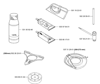 Accessories (A) Diagram and Parts List for 333RX 2005-06 Husqvarna Trimmer