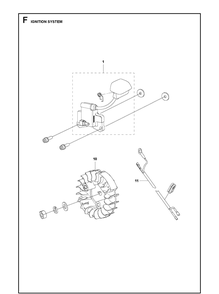 Ignition System Diagram and Parts List for 333R Mark II Husqvarna Edger
