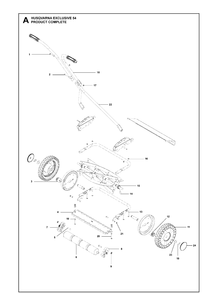 Product Complete Diagram and Parts List for 54 (964914001)(2021-02) Husqvarna Lawn Mower