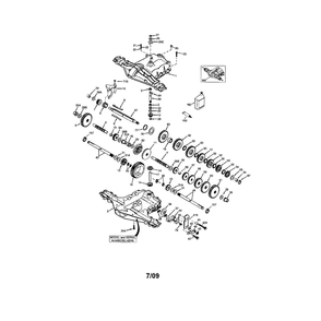 Transaxle Diagram and Parts List for 917280020  Husqvarna Lawn Tractor