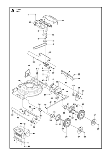 Mower Deck / Cutting Deck Diagram and Parts List for LC53E  Husqvarna Lawn Mower