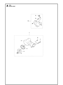Bevel Gear Diagram and Parts List for 522L  Husqvarna Edger