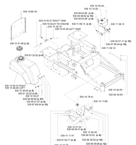 Main Frame Assembly (Part 2) Diagram and Parts List for IZ4217 (968999254)(2005-03) Husqvarna Lawn Mower