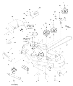 48 Inch Cutting Deck Diagram and Parts List for EZ4624 (968999657)(2008-08) Husqvarna Lawn Mower
