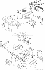 Page A Diagram and Parts List for CO17542LT 2007-02 Husqvarna Lawn Tractor