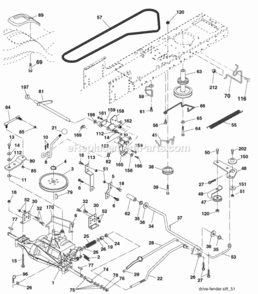 Page C Diagram and Parts List for CO17542LT 2007-02 Husqvarna Lawn Tractor