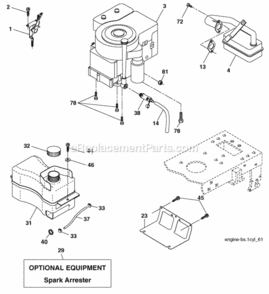 Page E Diagram and Parts List for CO17542LT 2007-02 Husqvarna Lawn Tractor