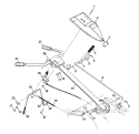 Handle Assembly Diagram and Parts List for CRT51 2002-95 - 954001092B Husqvarna Tiller