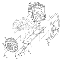 Mainframe Right Side Diagram and Parts List for CRT51 2002-95 - 954001092B Husqvarna Tiller
