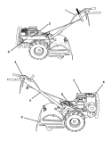 Decals Diagram and Parts List for CRT51 2002-96 - 954001092D Husqvarna Tiller
