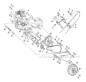 Mainframe Left Side Diagram and Parts List for CRT51 2009-95 - 954001092C Husqvarna Tiller
