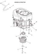Engine Assembly - Briggs And Stratton Diagram and Parts List for CZ3815  Husqvarna Lawn Tractor
