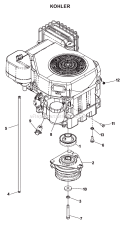 Engine Assembly - Kohler Diagram and Parts List for CZ3815  Husqvarna Lawn Tractor