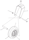 Caster Assembly Diagram and Parts List for CZ3815  Husqvarna Lawn Tractor