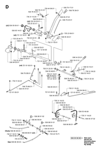 Controls Diagram and Parts List for PF21 (965097001)(2007-03) Husqvarna Lawn Tractor