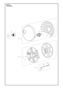 Hose Diagram and Parts List for PW350 2024 Husqvarna Pressure Washer