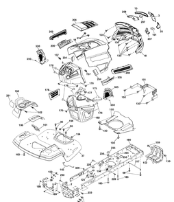 Chassis / Frame Diagram and Parts List for YTH24V48LS (96048001401)(2011-10) Husqvarna Lawn Tractor