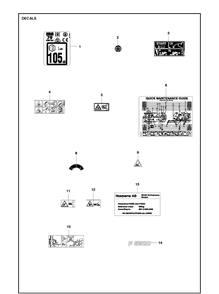Decals Diagram and Parts List for P520D (967848801)(2018) Husqvarna Lawn Mower