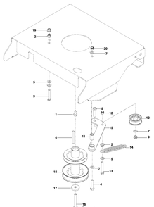 Engine Plate Diagram and Parts List for RZ3016 (966042901)(2009-09) Husqvarna Lawn Mower