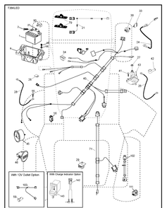 Electrical Diagram and Parts List for TS248TXD (96041045200)(2020-03) Husqvarna Lawn Tractor