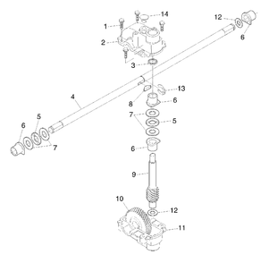 Gear Case Assembly 532183699 Diagram and Parts List for 55B21HV (954223227-A)(2003-09) Husqvarna Lawn Mower