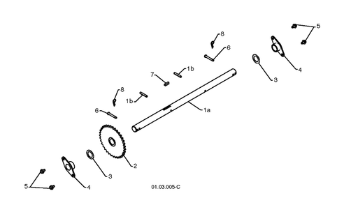 Drive 1 Diagram and Parts List for 5524ST (96191001612)(2012-08) Husqvarna Snow Blower